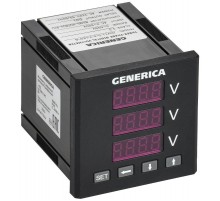Вольтметр цифровой щитовой трехфазный DO RS-485 72х72мм LED  IDV11-5-3-3-LED-G  GENERICA