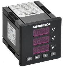 Вольтметр цифровой щитовой трехфазный DO RS-485 72х72мм LED  IDV11-5-3-3-LED-G  GENERICA