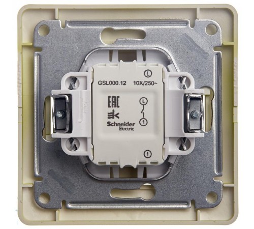 Glossa Фисташковый Выключатель 1-клавишный сх.1, 10AX (в сборе)  GSL001012  SE