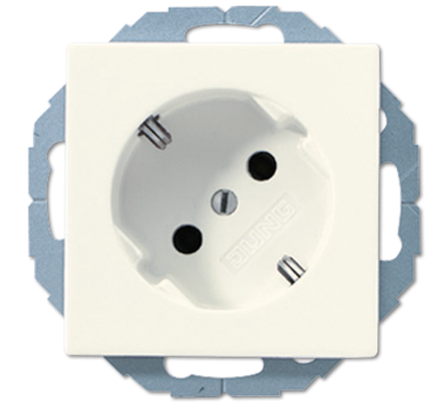 Штепсельная розетка SCHUKO 16A 250V~ ; угол наклона 45 °; слоновая кость  A520-45KI  Jung