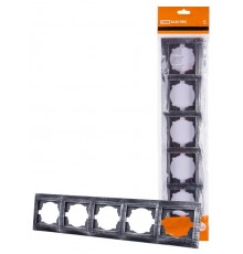 Рамка 5-ти постовая горизонтальная старинное серебро "Лама"  SQ1815-0687  TDM