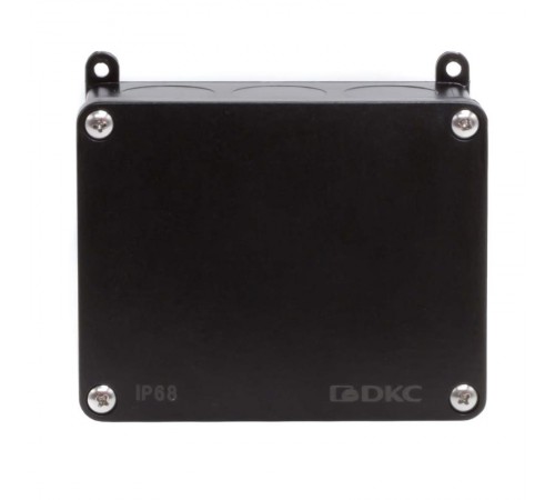 Коробка индустриальная 115х110х46 мм, IP68 с гладкими стенками, черная  P68M2516  DKC