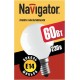 Лампа накаливания ЛОН 60Вт Е14 230В NI-C-60-230-E14-FR  94317  Navigator