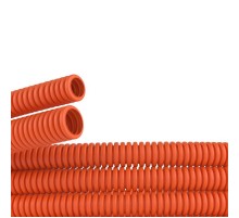 Труба гибкая гофрированная ПНД 20мм без протяжки тяжелая (100м) оранжевый  70520  DKC