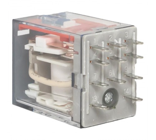 Реле промежуточное с кнопкой и мех. Индикацией RPAt 22/3 10A 110В DC  AVERES rpat-22-3-110DC EKF