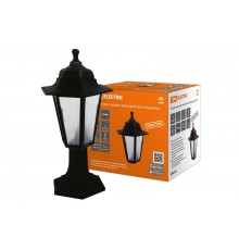 Светильник садово-парковый НТУ 06-60-001 шестигранник, стойка, пластик, расс.пластик, черный  SQ0330-0762  TDM