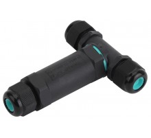 Аксессуары для клемм NO-224-20 ЭРА Коннектор кабельный T-образный IP68 3-Pin  Б0043938  ЭРА