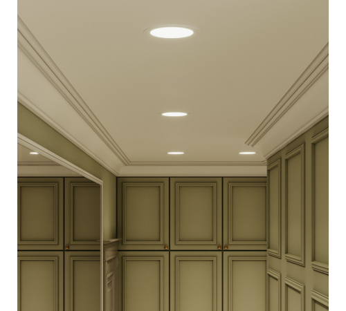 Встраиваемый светильник ультратонкий круглый IP20 9W 145х22 O 130 6500K 750лм 1/20  939111309  Gauss