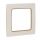 Стокгольм Рамка 1-местная белая с линией цвета шампань PROxima  EYM-G-302-10  EKF