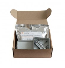 Коробка распределительная двухкомпонентная (HF) с компаундом и с 6-кл. зажимами, сечение до 2,5 мм, 100х100х40 серая IP68 PR80.0176  Промрукав