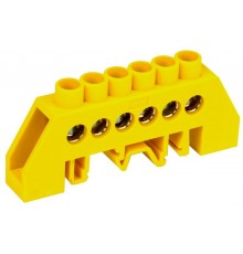 Шина PE "земля" в комбинированном DIN-изоляторе "Стойка" ШНИ-8х12-6-КС-Ж  YNN10-812-6DP-K05  IEK