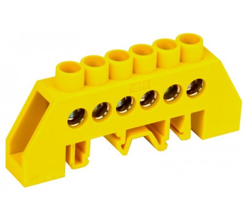 Шина PE "земля" в комбинированном DIN-изоляторе "Стойка" ШНИ-8х12-6-КС-Ж  YNN10-812-6DP-K05  IEK