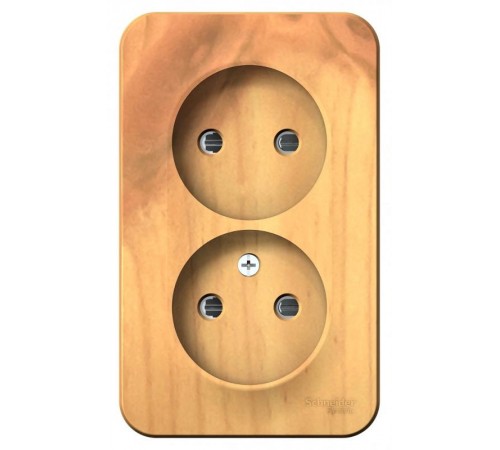 Blanca Ясень О/У с изолирующей пластиной Ясень Розетка 2-ая без заземления со шторками 16А,250В  BLNRA001215  SE