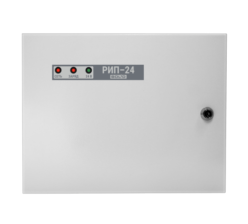 Рез. ист. пит., 24В, 1А (без акк.) 7А/ч, Крышка под замок.  РИП-24 исп. 02 (РИП-24-1/7М4)  Болид