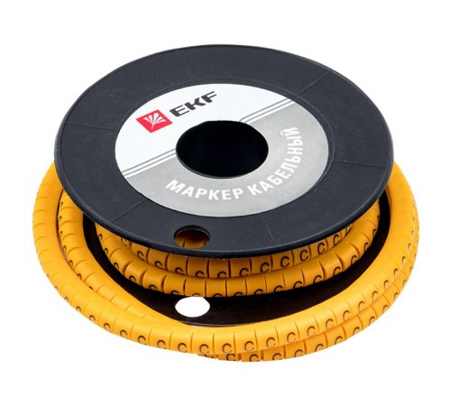 Маркер-кабельный 4,0кв.мм "C" (500шт.) (ЕС-2) EKF PROxima  plc-KM-4-C  EKF