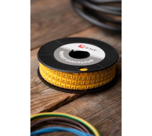 Маркер-кабельный 4,0кв.мм "C" (500шт.) (ЕС-2) EKF PROxima  plc-KM-4-C  EKF