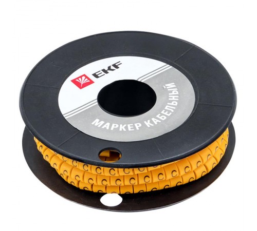 Маркер-кабельный 4,0кв.мм "C" (500шт.) (ЕС-2) EKF PROxima  plc-KM-4-C  EKF