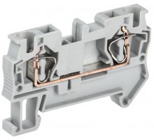 Клемма пружинная КПИ 2в-4 41А серый   YZN11-004-K03  IEK 