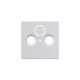 Накладка (центральная плата) для TV-R-SAT розетки, серия solo/future, цвет davos/альпийский белый  1724-0-4332   2CKA001724A4332  ABB