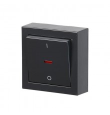 Выключатель двухполюсный, накладного монтажа, Impressivo, антрацит  1062A-81   2TKA00001841  ABB