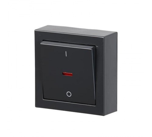 Выключатель двухполюсный, накладного монтажа, Impressivo, антрацит  1062A-81   2TKA00001841  ABB