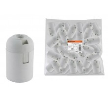 Патрон подвесной термостойкий пластик Е27 белый, Б/Н   SQ0335-0030  TDM