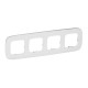 Valena ALLURE Белое стекло Рамка 4-ая  755544  Legrand