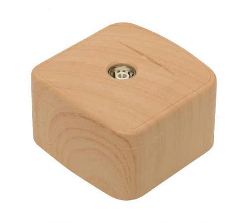 Розетка TV 1-местная ОП Минск 75Ом 5-862МГц светлое дерево EKF  EGA00-027-30  EKF