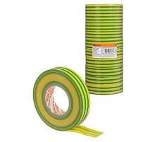 Изолента ПВХ 0,15х19 мм Желто-Зеленая 25 м  SQ0526-0087  TDM