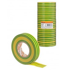Изолента ПВХ 0,15х19 мм Желто-Зеленая 25 м  SQ0526-0087  TDM