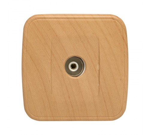 Розетка TV 1-местная ОП Минск 75Ом 5-862МГц светлое дерево EKF  EGA00-027-30  EKF