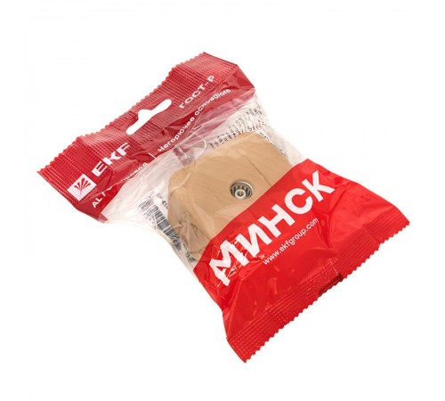 Розетка TV 1-местная ОП Минск 75Ом 5-862МГц светлое дерево EKF  EGA00-027-30  EKF