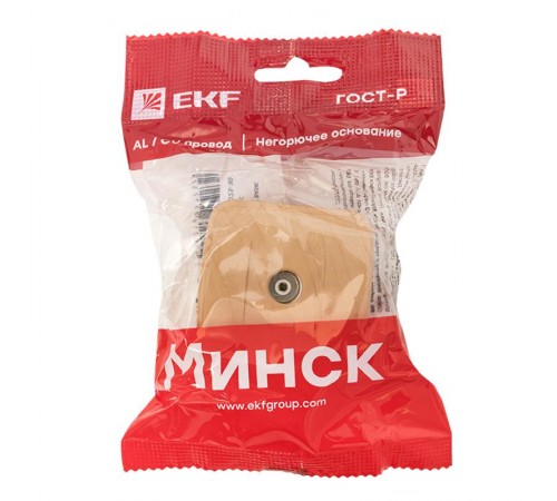 Розетка TV 1-местная ОП Минск 75Ом 5-862МГц светлое дерево EKF  EGA00-027-30  EKF