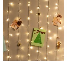 Гирлянда светодиодная серия  Holiday INZL-01Z занавес 3*3 м теплый белый 300 led 220в  Б0060439  Intro