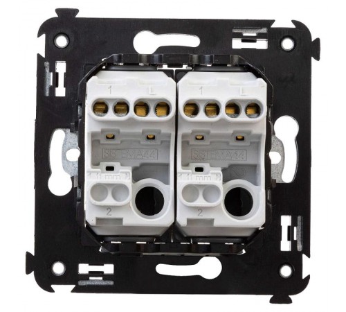 Выключатель двухклавишный в стену, "Avanti", "Ванильная дымка"  4405104  DKC