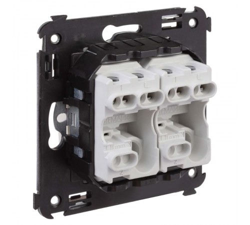 Выключатель двухклавишный в стену, "Avanti", "Ванильная дымка"  4405104  DKC