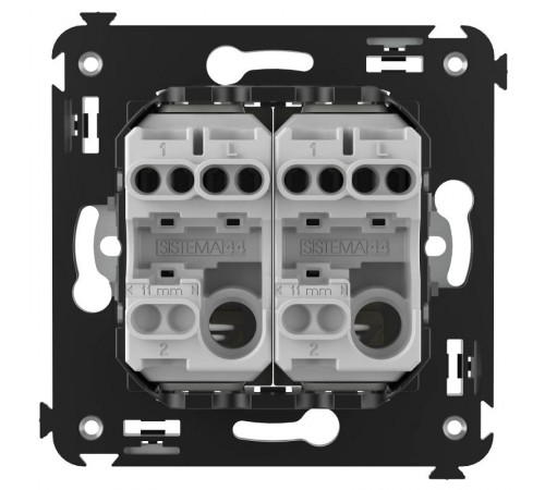 Выключатель двухклавишный в стену, "Avanti", "Ванильная дымка"  4405104  DKC