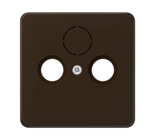 Крышка для SAT-TV-FM-розеток, фиксация винтом; термопласт; коричневый; CD500  CD561SATBR  Jung