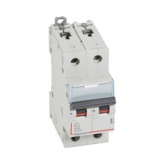 Выключатель автоматический двухполюсный DX3 6000 2А D 10кА  408024  Legrand