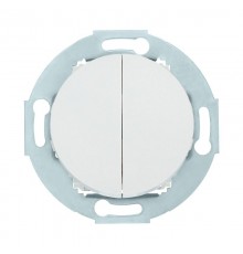 Переключатель двухклавишный с двух мест (схема 6+6) 10 A, 250 B (белый) Vintage  881304-1  Ecoplast