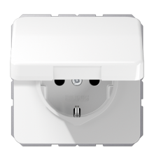 Штепсельная розетка SCHUKO 16A 250V~ с защитой от детей, влагозащищенная; белая  CD1520BFKIKLWW  Jung