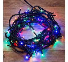 Гирлянда "Твинкл Лайт" 20 м,  черный ПВХ, 200 диодов, цвет мультиколор  303-149  NEON-NIGHT