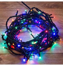 Гирлянда "Твинкл Лайт" 20 м,  черный ПВХ, 200 диодов, цвет мультиколор  303-149  NEON-NIGHT