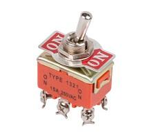 Тумблер 250V 15А (6c) ON-ON двухполюсный  36-4131  REXANT