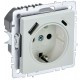 BRITE Розетка с заземлением со шторками 16А с USB A+C 18Вт РЮш11-1-БрЖ жемчужный  BR-R14-16-U22-018-K36  IEK