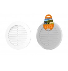 Решетка круглая с москитной сеткой, с фланцем d150, внеш. D200, бел.  SQ1807-0094  TDM