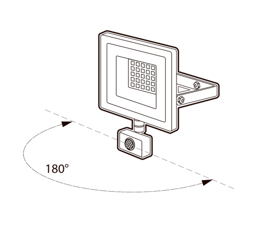Прожектор светодиодный СДО PFL-SC Sensor 30Вт 6500К IP54 (матовое стекло)  5001411  Jazzway
