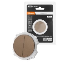 Выключатель 2-кл. 16А 250В проходной бронза, "Байкал"   SQ1819-0434  TDM