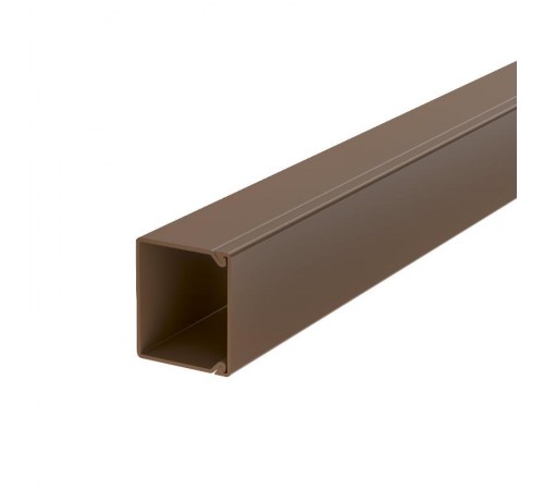 Мини-канал WDK с крышкой 30x30x2000 мм (высота борта 30 мм, крышка 30 мм) ПВХ коричневый  6026834  OBO Bettermann