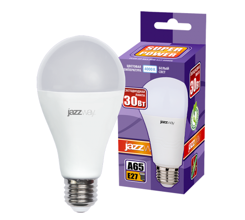 Лампа светодиодная PLED- SP A65 30w E27 4000K 230/50  .5019690  Jazzway
